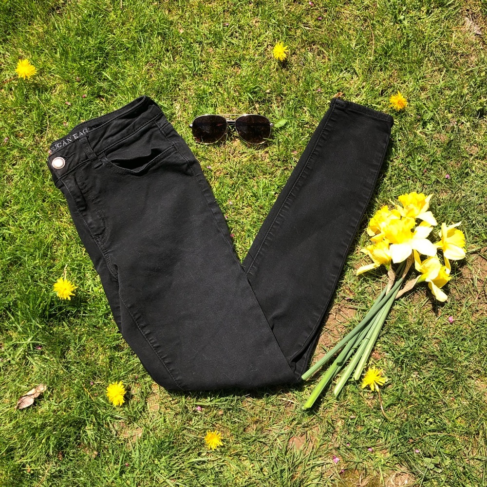 Black High-Rise Super Stretch Jeggings